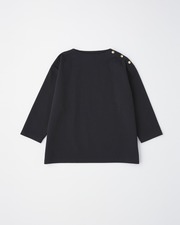 CREW NECK PULL OVER with BUTTON 詳細画像 ブラック 1