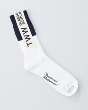 COTTON BI-COLOR SOCKS 25-27 詳細画像 オフホワイト×ネイビー 11