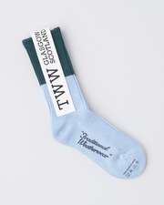COTTON BI-COLOR SOCKS 25-27 詳細画像 ブルー×グリーン 11