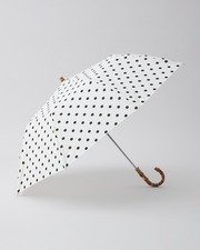 FOLDING UMBRELLA BAMBOO 詳細画像 ホワイト ビッグ ドット 1