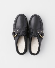 【×foot the coacher】CUT-OFF RING MOCCASIN 詳細画像 ブラック 1