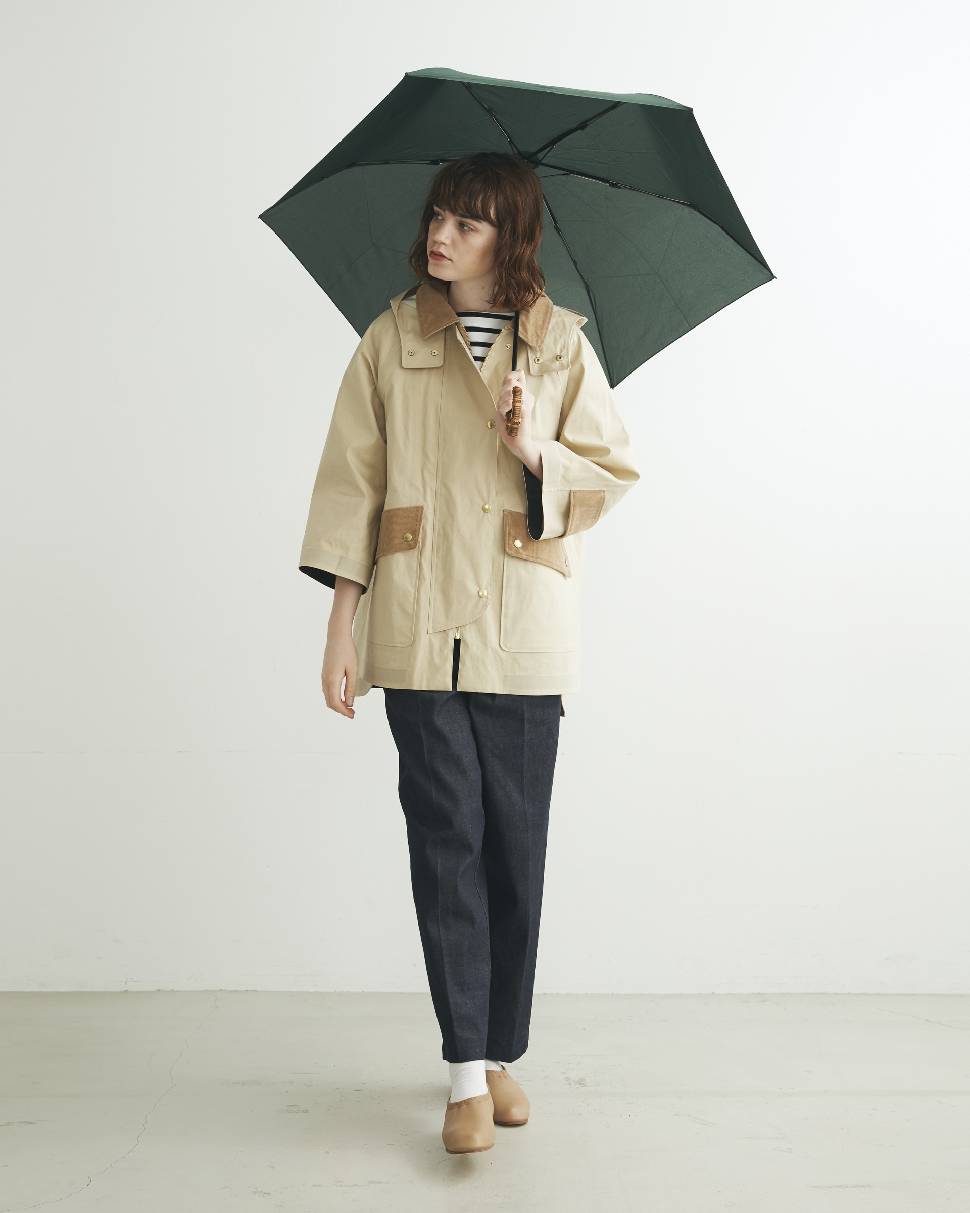 FOLDING BAMBOO MINI フォールディング バンブー ミニ｜ダークグリーン｜Goods｜折り畳み傘｜Traditional  Weatherwear（トラディショナル ウェザーウェア） 公式通販オンラインストア