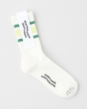 WAVE LOGO LINE SOCKS GTS 詳細画像 オフホワイト×イエロー×グリーン 11