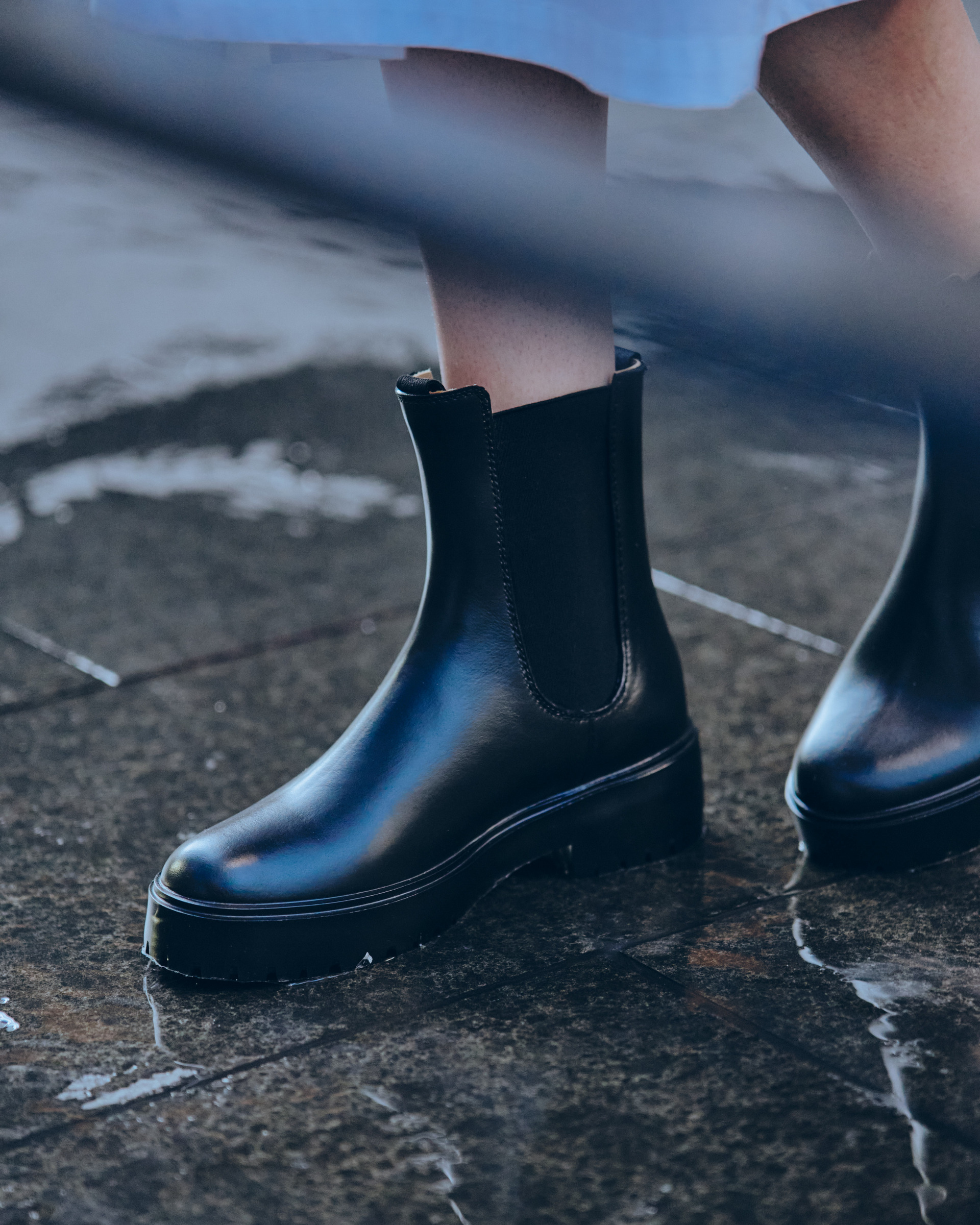 SIDE GORE RAIN BOOTS MID サイド ゴア レインブーツ ミッド｜ブラック