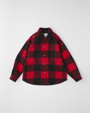 BLANKET SHIRT WITH DOT BUTTON 詳細画像 レッド×ブラックバッファロー 1
