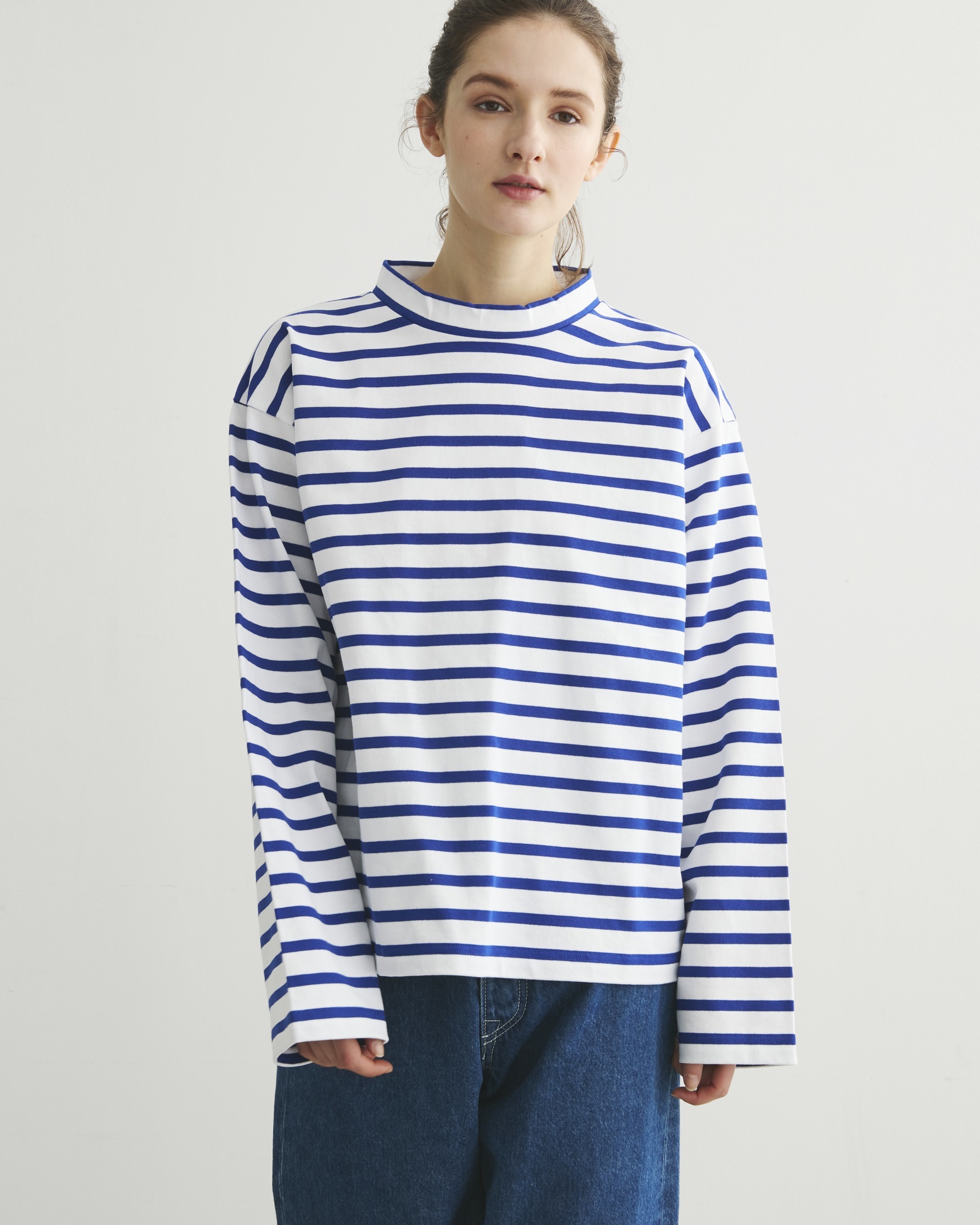 BMB SHIRT BF MOCK NECK ビーエムビー シャツ ボーイフレンド モック