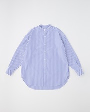 STAND COLLAR SHIRT 詳細画像 ブルービッグストライプ 1