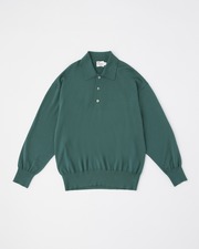 POLO COLLAR PULLOVER  LONG-SLEEVE 詳細画像 グリーン 1