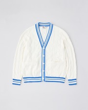 TILDEN V NECK CARDIGAN 詳細画像 ホワイト×サックス 1