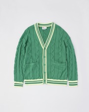 TILDEN V NECK CARDIGAN 詳細画像 グリーン×イエロー 1