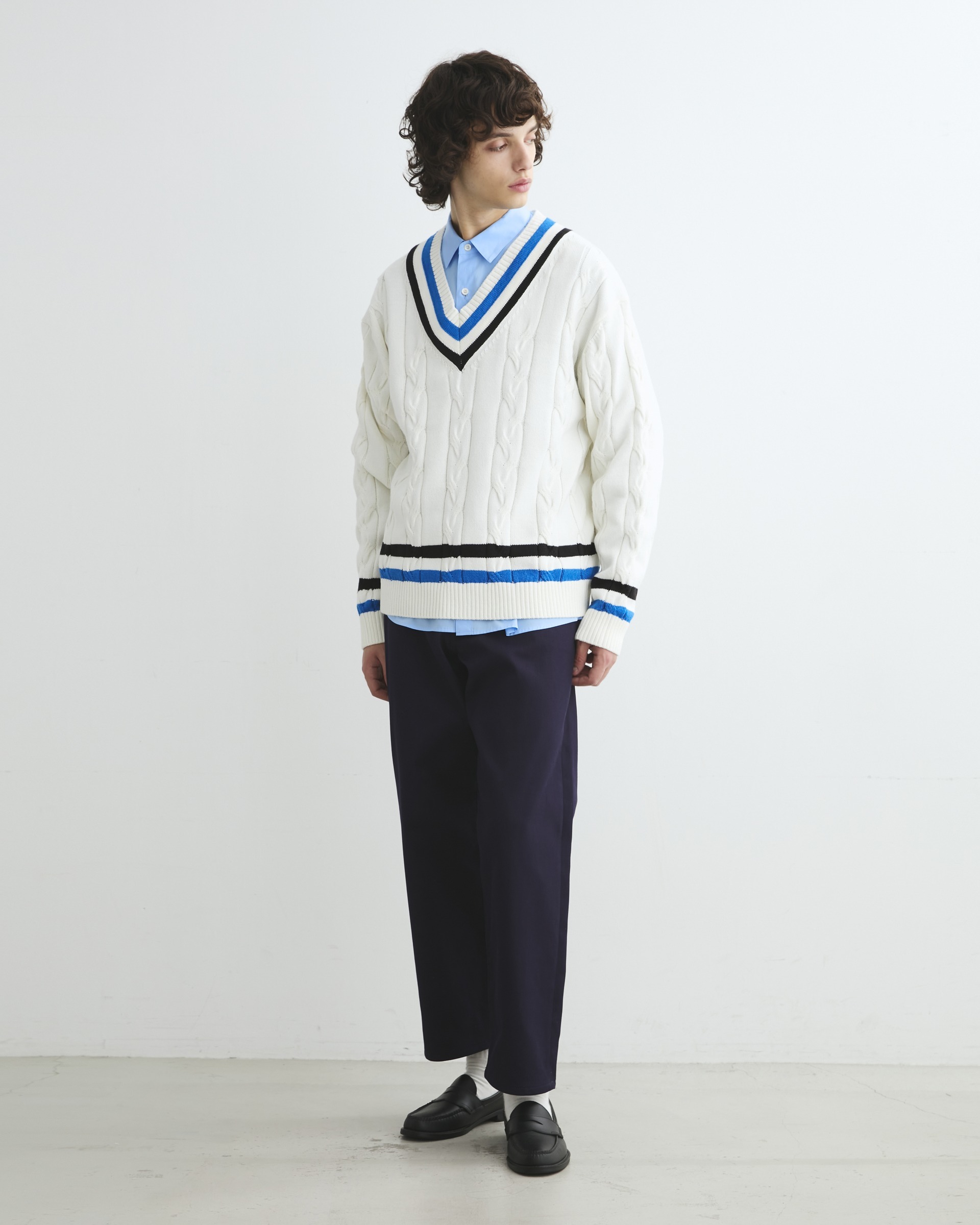 TILDEN V NECK PULLOVER チルデンVネックプルオーバー｜ホワイト ...