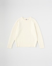 FISHERMAN CREW NECK PULLOVER 詳細画像 アイボリー 1