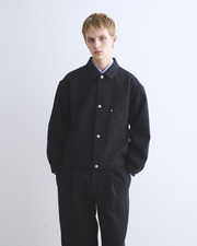 WORK JACKET 001  詳細画像 ダーク グレー ヘリンボーン&times;ブラック 11