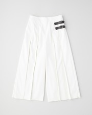 【HIGH STREET COLLECTION】PLEATS CULOTTE PANTS with BELT 詳細画像 オフホワイト 1