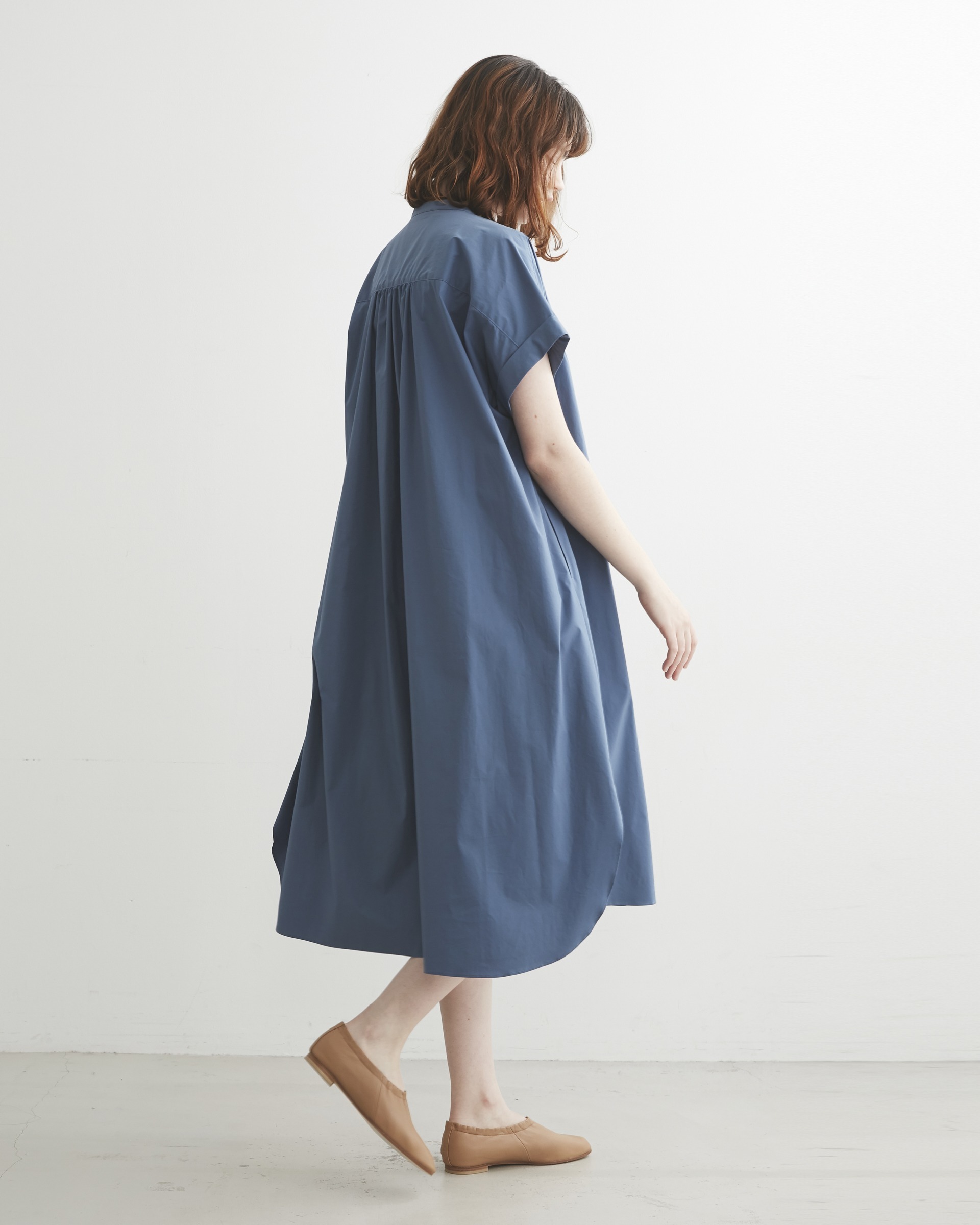 HIGH STREET COLLECTION】GATHEREDCAFTANLONG SHORTSLEEVE ONEPIECE 