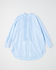 BIG TUCK UP NO COLLAR PIN TUCK SHIRT ビッグ タックアップ ノーカラー ピンタック シャツ|サックス|ウィメンズ|シャツ|Traditional Weatherwear(トラディショナル ウェザーウェア) 公式通販オンラインストア