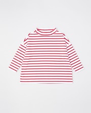 BMB SHIRT LONG MOCK NECK 詳細画像 ホワイト×レッド 1