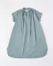 GATHERD CAFTAN LONG SHORT-SLEEVED ONEPIECE 詳細画像 スモーキーサックス 11
