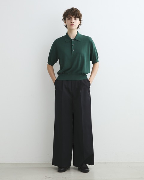 BACK GATHERED WIDE PANTS