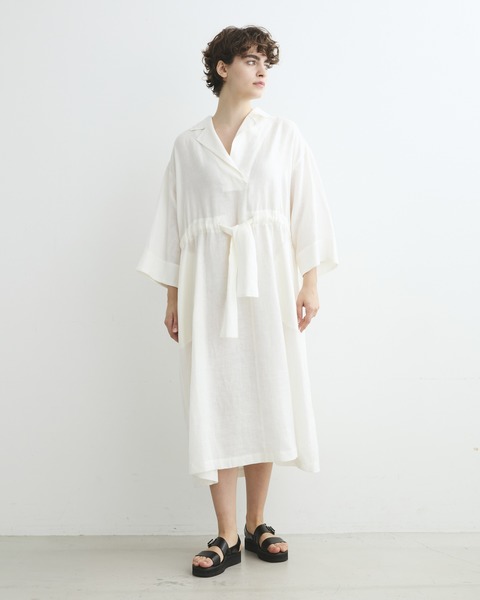 WAIST DRAWING SHIRT DRESS