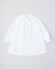 GATHERED PLACKET STAND COLLAR SHIRT 詳細画像 ホワイト 1