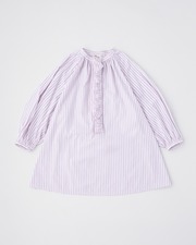 GATHERED PLACKET STAND COLLAR SHIRT 詳細画像 ピンクマルチストライプ 1