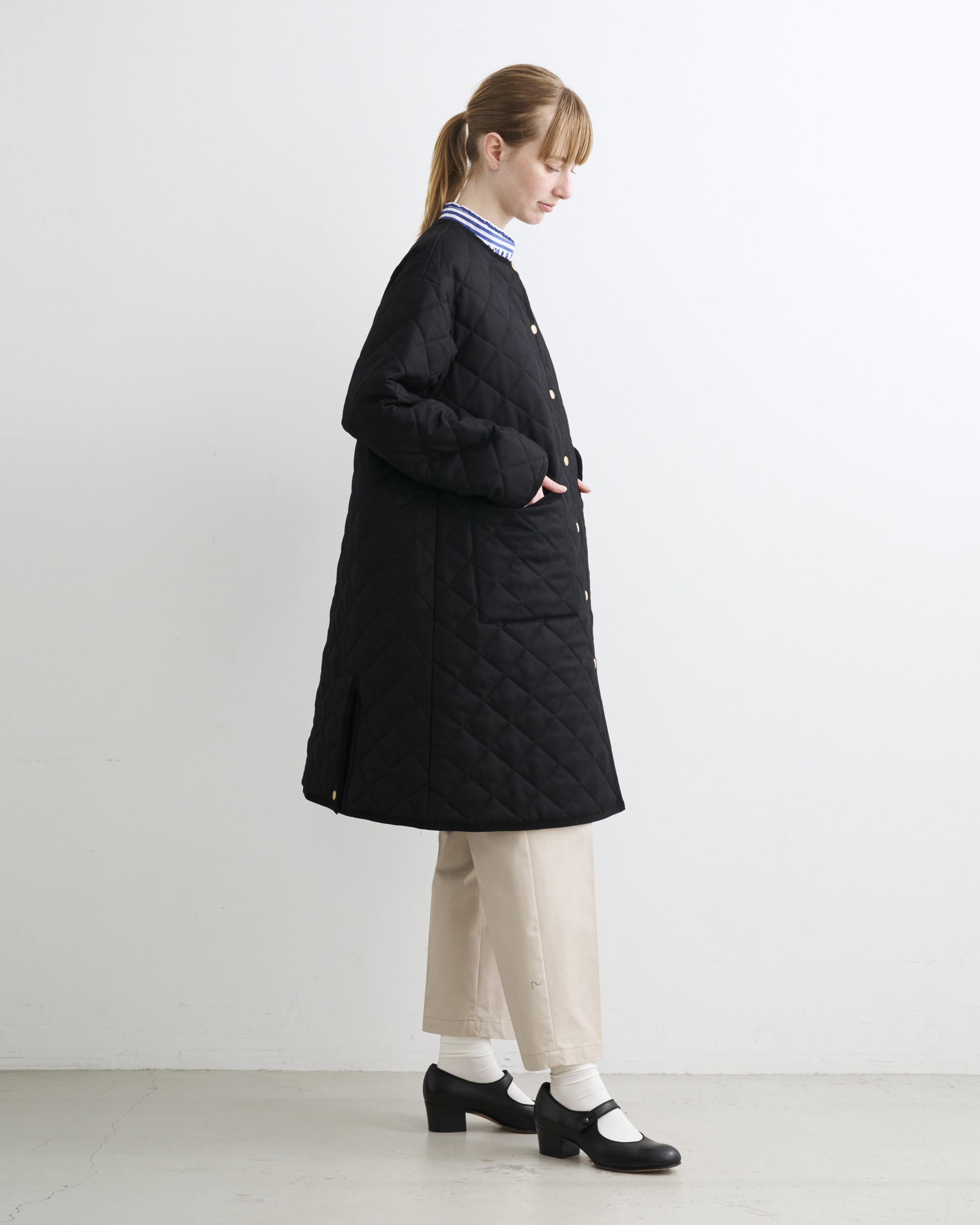 ARKLEY LONG A-LINE ウールサキソニー アークリー ロング Aライン 