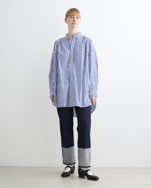 GATHERD FRILL SHIRT
