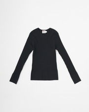 RIB CREW NECK PULLOVER 詳細画像 ブラック 1