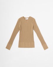 RIB CREW NECK PULLOVER 詳細画像 キャメル 1