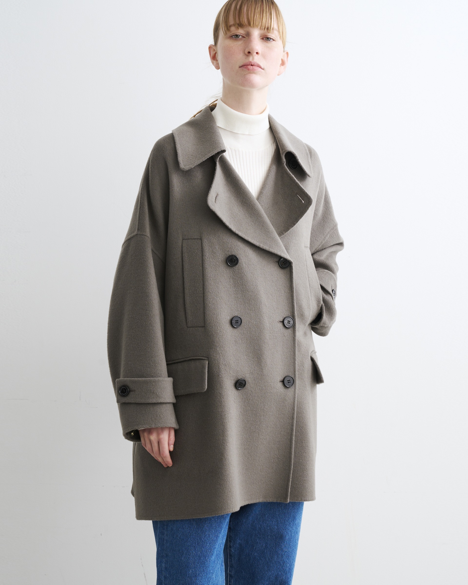 安い超高品質 Pコート ロングコート Traditional Whetherwear 34