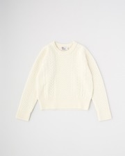 FISHERMAN CREW NECK PULLOVER 詳細画像 アイボリー 11