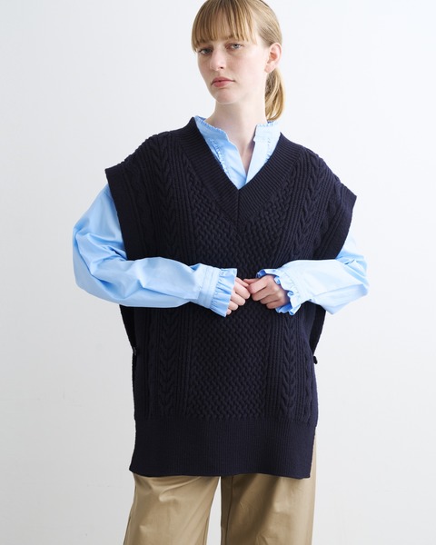 FISHERMAN V NECK PULLOVER