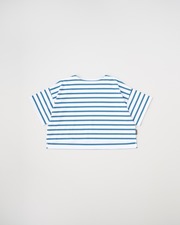 LYNE SHORT SLEEVE 詳細画像 ホワイト×リベリーブルー 1