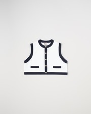 ARKLEY VEST KNIT 詳細画像 オフホワイト×ネイビー 11