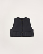 ARKLEY GILET WOOL JERSEY 詳細画像 ブラック 1
