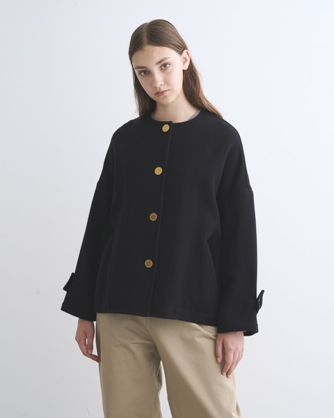 MALTON NO COLLAR SHORT HEAT TWEED