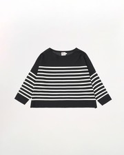 LYNE KNIT SHEER 詳細画像 ブラック×ミルク 11