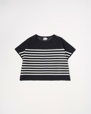 LYNE KNIT SHEER NO SLEEVE 詳細画像 ブラック×ミルク 1