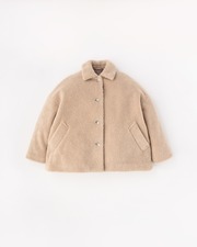 MALTON SHORT BUTTON THROUGH ECO FUR 詳細画像 ベージュ 1
