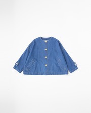 MALTON NO COLLAR SHORT DENIM 詳細画像 ヴィンテージブルー 1