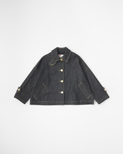 MALTON BUTTON THROUGH SHORT DENIM 詳細画像 ブラック ワンウォッシュ 1