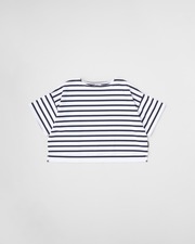 LYNE SHORT SLEEVE 詳細画像 ホワイト&times;ネイビー 11