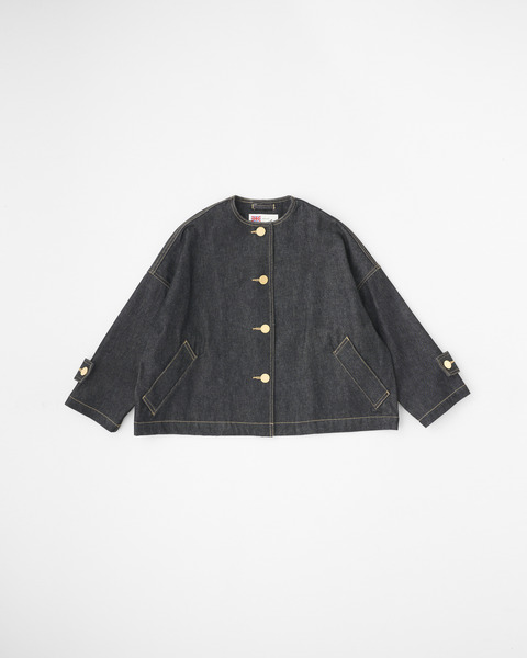 MALTON NO COLLAR SHORT DENIMマールトン ノー カラー ショート デニム