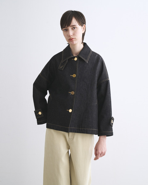 MALTON BUTTON THROUGH SHORT DENIM