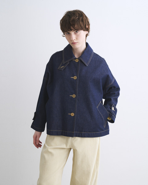 MALTON BUTTON THROUGH SHORT DENIM