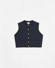 ARKLEY VEST KNIT 詳細画像 ネイビー&times;ブラック 1