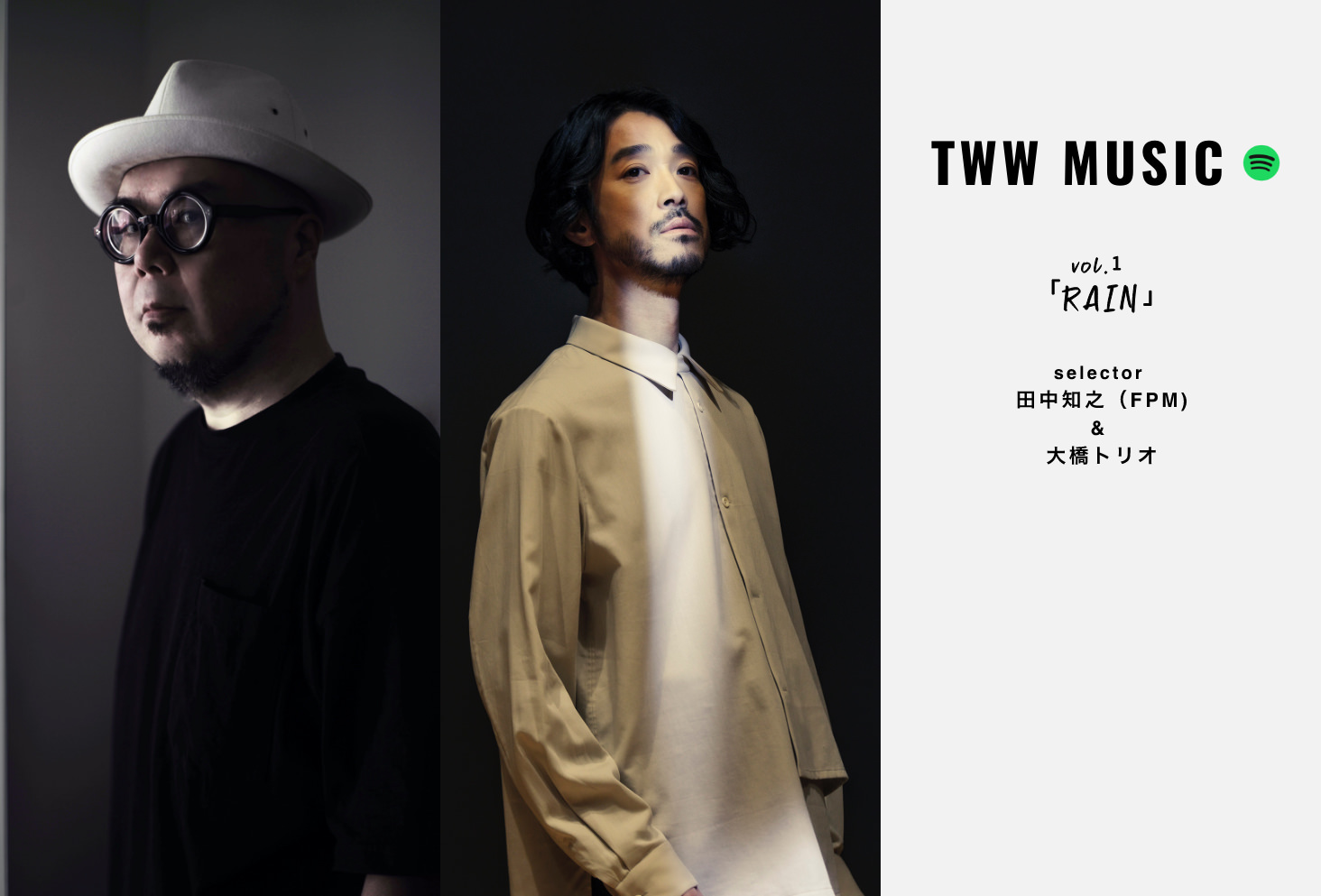 TWW MUSIC vol.1 RAIN - selector 田中知之(FPM)&大橋トリオ