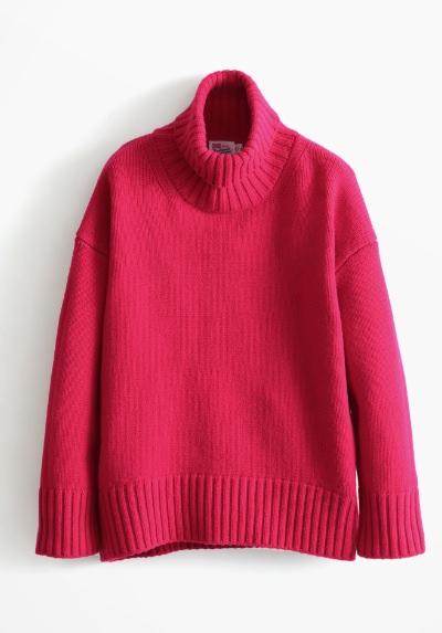 PLAIN STITCH MOCK NECK PULL OVER